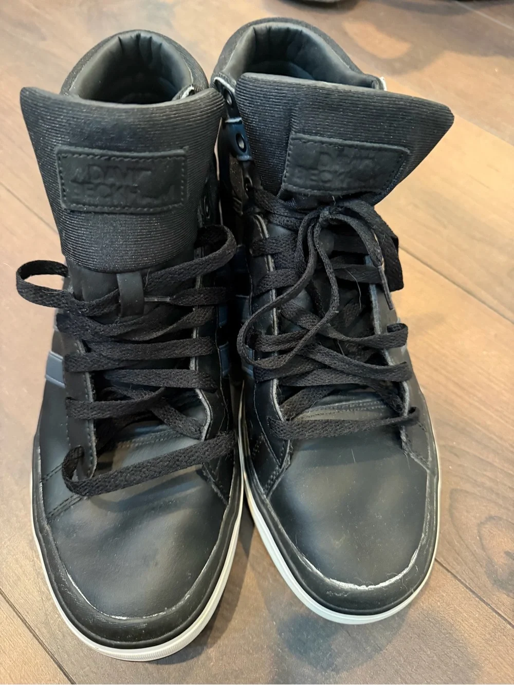 Adidas All Black David Beckham Hightop Men's 11 Shoe